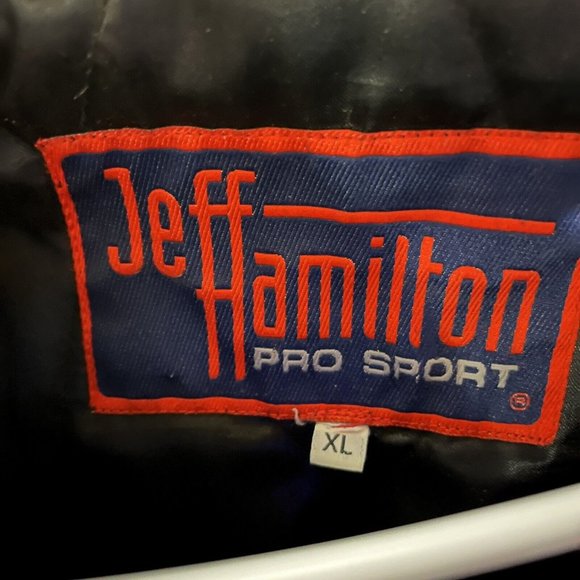 Jeff Hamilton Pro Sport Suede Jacket NASCAR Ups Men’s XL Black Dale Jarrett - Picture 10 of 16